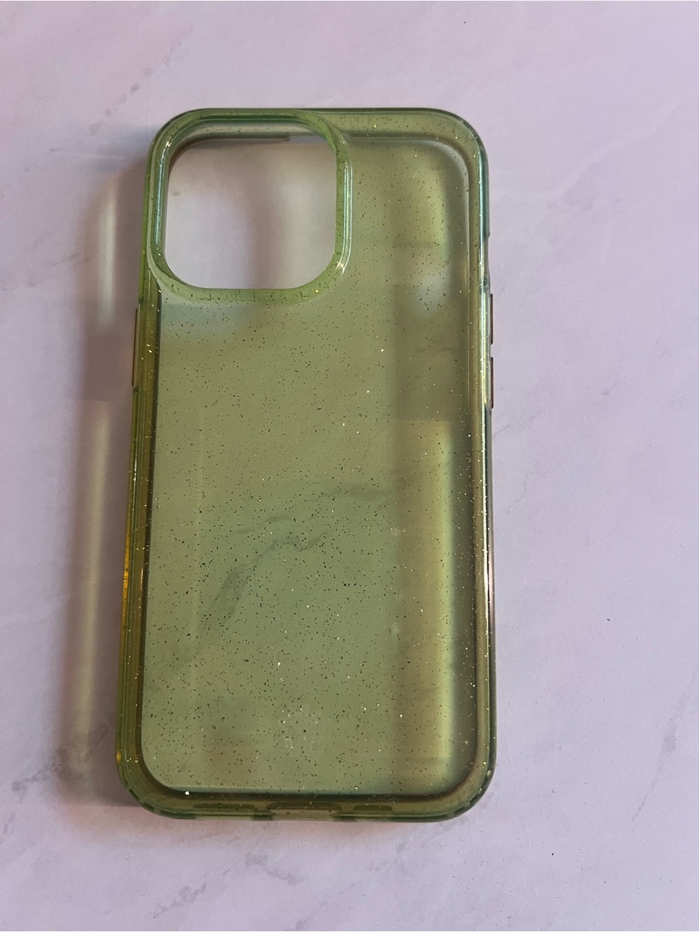 Velvet Caviar Green Glitter Protective Phone Case - iPhone 13 Pro Compatible